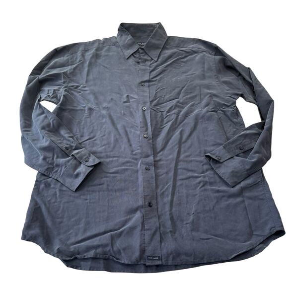 Ted Baker Blue Gray Storm Button-Down Shirt NEW Size 4 / US Large - Picture 10 of 10